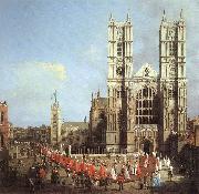Canaletto London: Westminster Abbey, with a Procession of Knights of the Bath  f oil painting reproduction