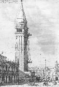 Canaletto The Piazzetta: Looking North, the Campanile under Repair bdr Spain oil painting artist