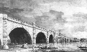Canaletto London: Westminster Bridge under Repair vv Spain oil painting artist