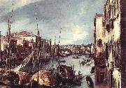 Canaletto The Grand Canal with the Rialto Bridge in the Background (detail) Spain oil painting artist