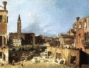 Canaletto The Stonemason s Yard Spain oil painting reproduction
