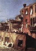 Canaletto The Stonemason s Yard (detail) oil painting reproduction