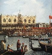 Canaletto Return of the Bucentoro to the Molo on Ascension Day (detail) d Spain oil painting reproduction