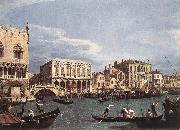 Canaletto The Molo and the Riva degli Schiavoni from the Bacino di San Marco oil painting