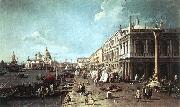 Canaletto The Molo with the Library and the Entrance to the Grand Canal f oil