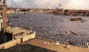 Canaletto London: The Thames and the City of London from Richmond House (detail) d oil painting reproduction