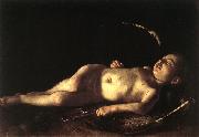 Caravaggio Sleeping Cupid gg Spain oil painting artist