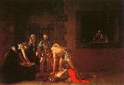 Caravaggio The Beheading of the Baptist Spain oil painting artist