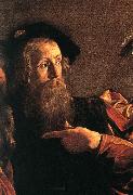 Caravaggio The Calling of Saint Matthew (detail) fg painting