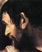 Caravaggio Supper at Emmaus (detail) d oil painting