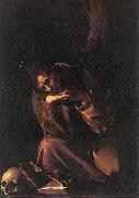 Caravaggio St Francis g Spain oil painting artist