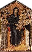 Cimabue Madonna Enthroned with the Child, St Francis St. Domenico and two Angels dfg oil painting reproduction