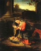 Correggio Madonna Worshipping the Child Spain oil painting artist