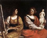 GUERCINO Allegory of Painting and Sculpture sdg painting