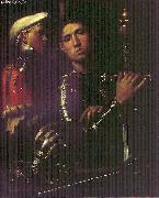 Giorgione Portrait of Warrior with his Equerry sg Spain oil painting artist