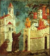 Giotto The Devils Cast Out of Arezzo oil