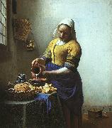 JanVermeer The Milkmaid oil painting artist