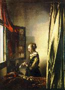 JanVermeer Girl Reading a Letter at an Open Window oil painting artist