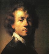 Rembrandt Self Portrait with Lace Collar Spain oil painting artist