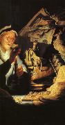Rembrandt The Rich Old Man from the Parable Spain oil painting reproduction