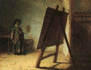 Rembrandt Artist in his Studio painting