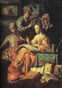 Rembrandt The Music Party Spain oil painting reproduction