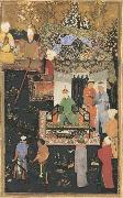 Bihzad Timur enthroned oil painting