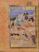 Bihzad A peasant lectures the sage Abu Sa Id ibn Abi l Khayr,the shaykh of Mahneh.on patience Spain oil painting artist