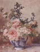 F.Rivoire Apple Blossoms with Peonies Spain oil painting reproduction