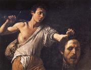 Caravaggio David with the head of Goliath painting