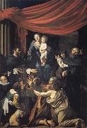 Caravaggio The Madonna of the rosary Spain oil painting artist
