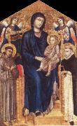 Cimabue Madonna and Child Enthroned with Two Angels and Ss. Francis and Dominic Spain oil painting artist