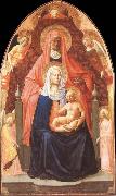 MASACCIO Madonna and Child with St Anne Metterza Spain oil painting artist