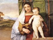 Titian The Gypsy Madonna Spain oil painting artist