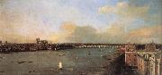 Canaletto London, Seen from an Arch of Westminster Bridge Spain oil painting artist