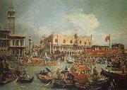 Canaletto The Bucintoro in Front of the Doges- Palace on Ascension Day Spain oil painting artist
