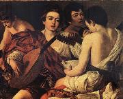 Caravaggio The Musicians Spain oil painting artist