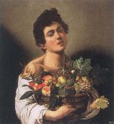 Caravaggio Boy with a Basket of Fruit Spain oil painting artist