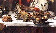 Caravaggio Detail of The Supper at Emmaus oil painting