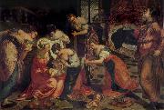 Tintoretto The Birth of St John the Baptist oil painting artist