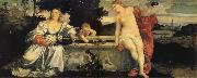 Titian Sacred and Profanc Love Spain oil painting artist