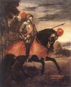 Titian Empeor Charles V at Muhlbeng Spain oil painting artist