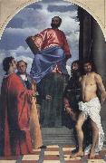 Titian St Mark with SS Cosmas,Damian,Roch and Sebastian Spain oil painting artist