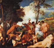 Titian The Bacchanal of the Andrians Spain oil painting artist