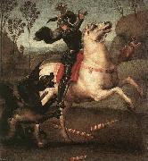 Raffaello St George Fighting the Dragon Spain oil painting artist