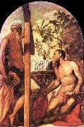 Tintoretto St Jerome and St Andrew Spain oil painting artist