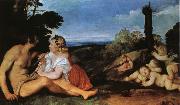 Titian THe Three ages of Man oil