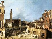 Canaletto The Stonemason-s Yard Spain oil painting reproduction