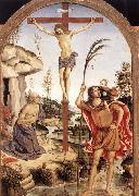 Pinturicchio The Crucifixion with Sts Jerome and Christopher Spain oil painting artist