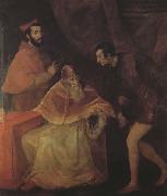 Titian Pope Paul III,Cardinal Alessandro Farnese and Duke Ottavio Farnese (mk45) Spain oil painting artist